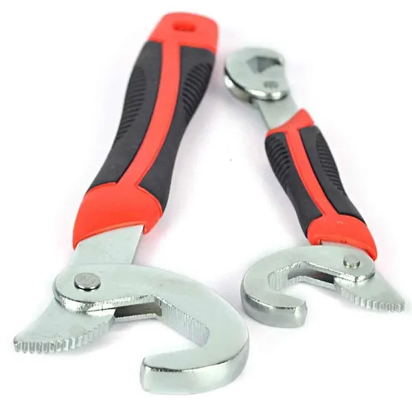 Black_And_Red_Power_Tool_Set_2Pcs_Multi_Function_Universal_Quick_Snap_N_Grip_Adjustable_Wrench_Spanner_Set_Red_Black_And_2Pcs