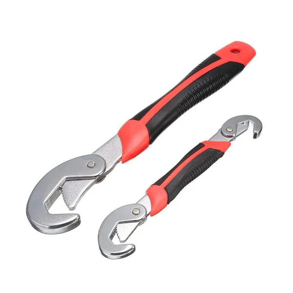 Black_And_Red_Power_Tool_Set_2Pcs_Multi_Function_Universal_Quick_Snap_N_Grip_Adjustable_Wrench_Spanner_Set_Red_Black_And_2Pcs