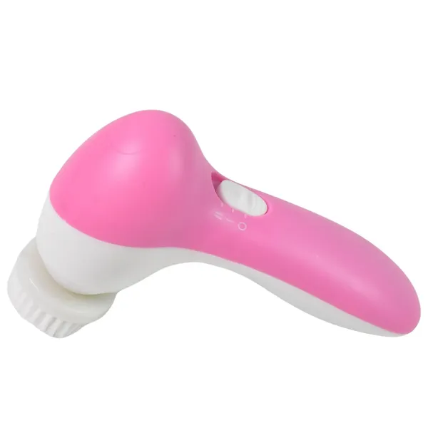 Pink_And_White_Multi_Function_6_In_1_Facial_Exfoliator_And_Massager_Kit_Face_Brush_And_Skin_Care_And_And_Body_Cleaner_With_2_Aa_Batteries_Included