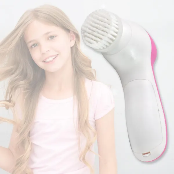 Pink_And_White_Multi_Function_6_In_1_Facial_Exfoliator_And_Massager_Kit_Face_Brush_And_Skin_Care_And_And_Body_Cleaner_With_2_Aa_Batteries_Included