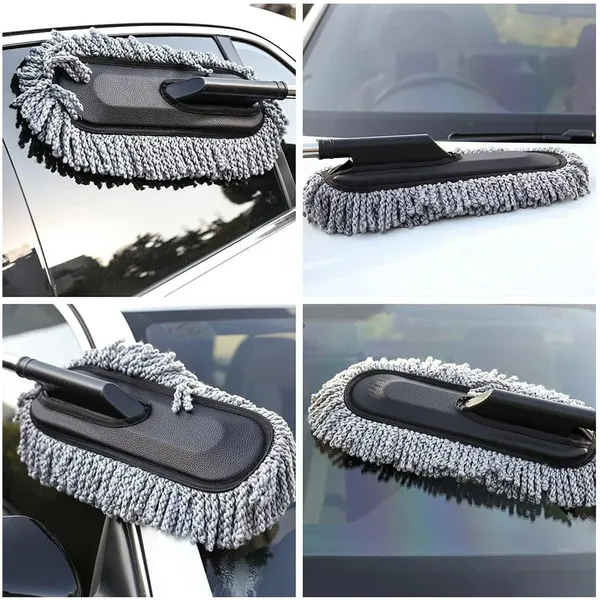 Black_Car_Duster_And_Microfiber_Wash_Brush_Kit_Long_Retractable_And_Non_Slip_Handle_For_Vehicle_And_Home_Interior_And_Exterior_Cleaning