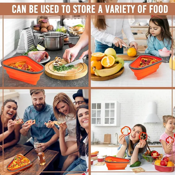 Multicolor_Reusable_Silicone_Pizza_Storage_Container_With_5_Microwavable_Trays_Expandable_And_Adjustable_For_Convenient_Home_And_Outdoor_Pizza_Storage