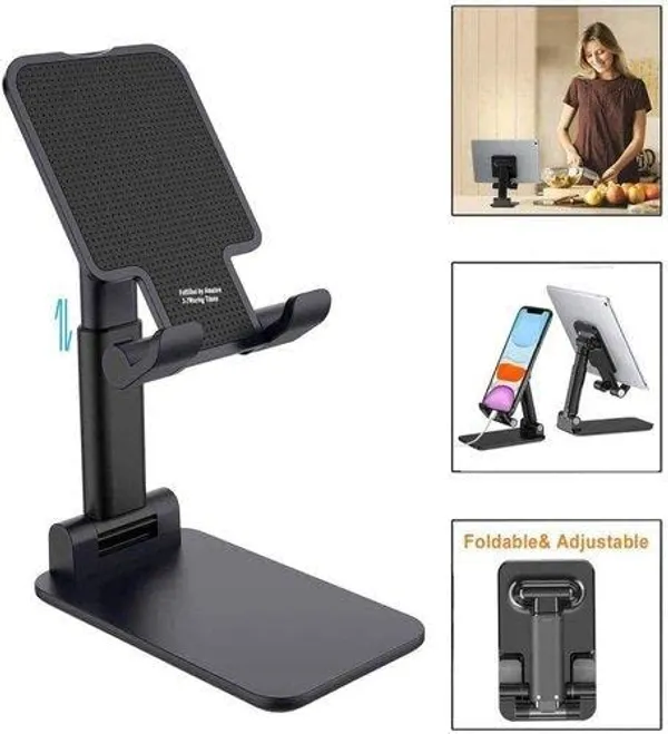 Black_Foldable_Mobile_Stand_With_Adjustable_Angle_Portable_Desktop_Table_Mobile_Holder_For_Convenient_Viewing_And_Hands_Free_Use