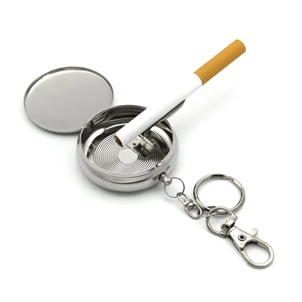 Silver_Mini_Pocket_Stainless_Steel_With_Keyring_Portable_And_Sleek_And_Compact_And_Stylish_Accessory_For_Effortless_Convenience_1Pc