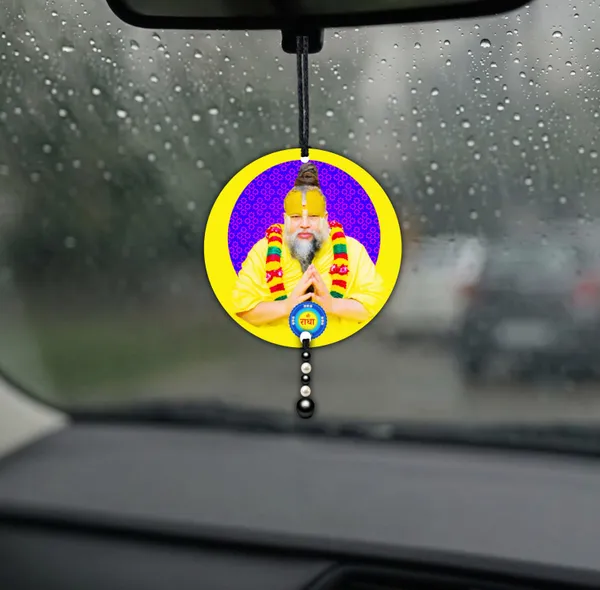 Premium_Car_Hanging_-_Premanand_Ji__Double-Sided_Rear_View_Mirror_Decor