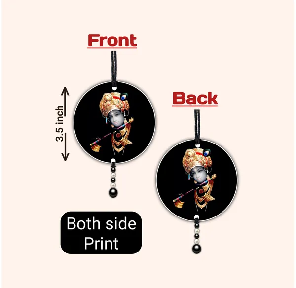 Premium_Car_Hanging_Krishna_Black_Double-Sided_Rear_View_Mirror_Decor