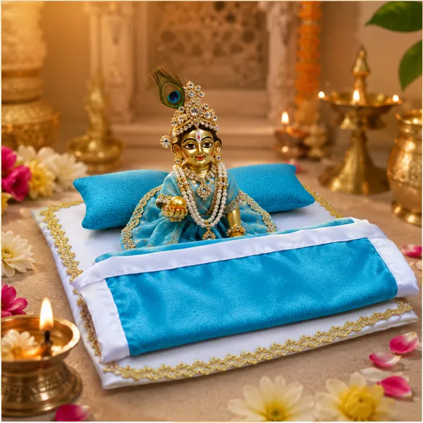 Firozi_Velvet_And_Satin_Laddu_Gopal_Ji_Bed