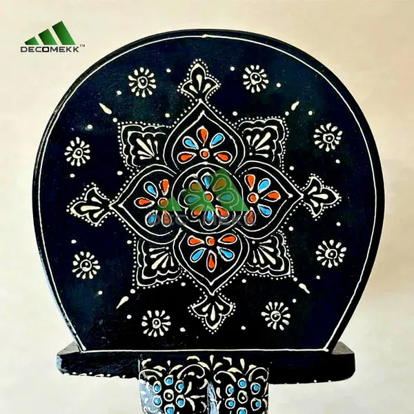 Black_Wooden_Elephant_Stool_And_Hand_Painted_Rajasthani_Elephant_Table_Decor_And_Handmade_Indian_Handicraft_Showpiece