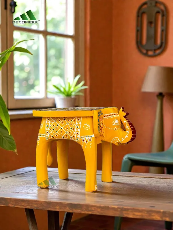 Yellow_Auspicious_Hand_Painted_Elephant_Chowki_And_Traditional_Indian_Hathi_Stool_Diwali_And_Pooja_Decor