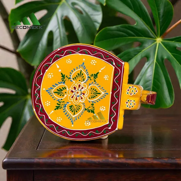 Orange_And_Yellow_Handcrafted_Rajasthani_Elephant_Stool_And_Wooden_Hand_Painted_Elephant_Mini_Table_And_Ethnic_Indian_Handicraft_And_Decorative_Stool_Showpiece