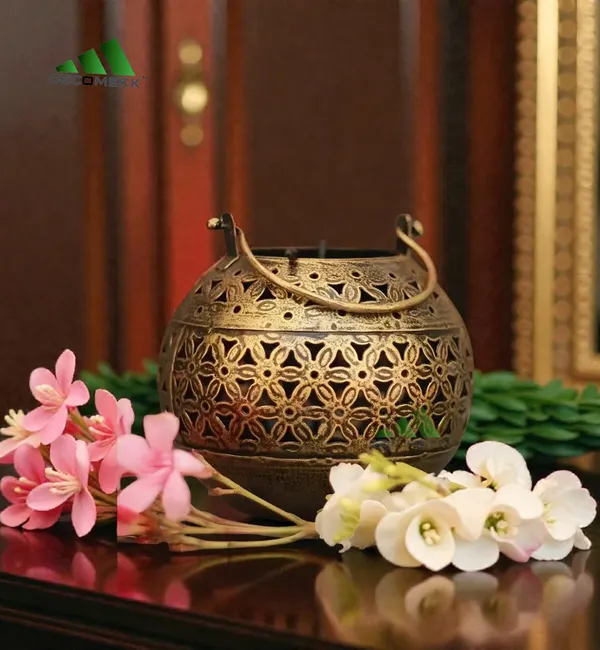 Gold_Metal_Handi_Flower_Cutting_Round_Tea_Light_Candle_Holder_Vintage_Iron_Dhoop_Incense_Burner_Cutwork_Design_And_Traditional_Aromatherapy_Diffuser_And_Wall_Hanging_Brass_Decorative_Traditional