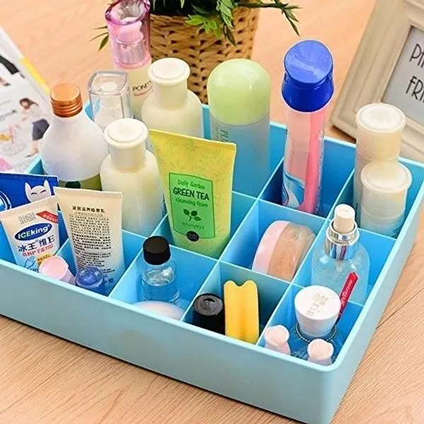 Sky_Blue_And_Beige_Plastic_Divider_Organizer_Box_With_Lid_|_Pack_Of_2