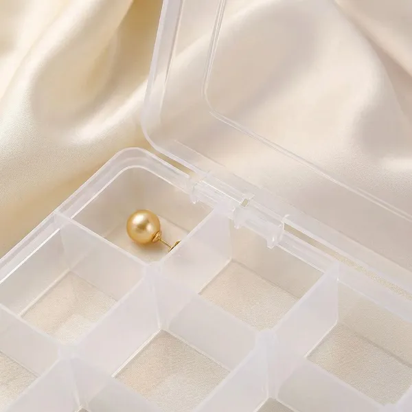 Transparent_36_Grids_Plastic_Storage_Box_With_Adjustable_Dividers_And_24_Slot_Acrylic_Trapezoid_Makeup_Storage_Box_|_Pack_Of_2