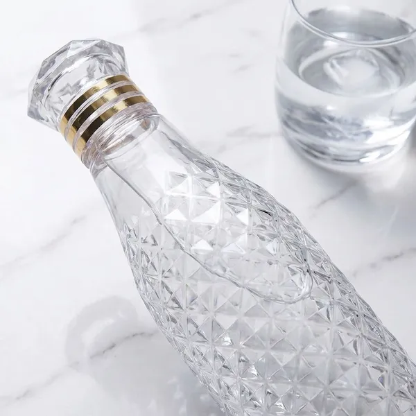 Transparent_Plastic_Crystal_Diamond_Design_Water_Bottle_Set_|_1_Liter_|_Pack_Of_6