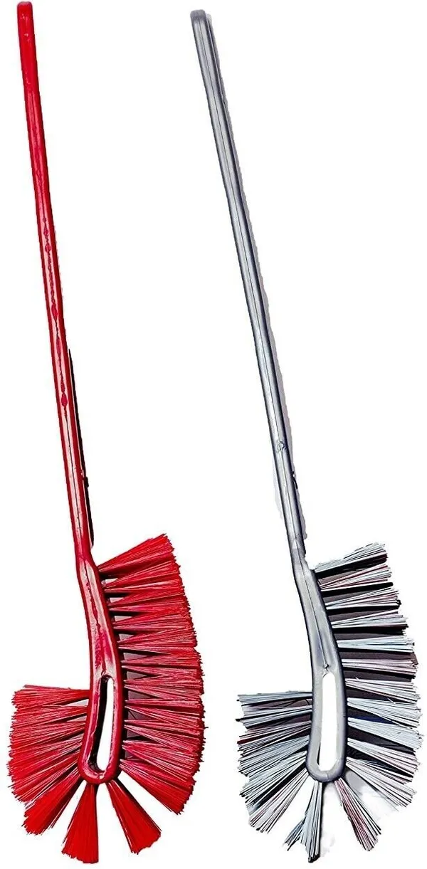 Red_And_Grey_Plastic_Double_Sided_Long_Handle_Cleaning_Brush_For_Toilets_Flushes_|_Pack_Of_2