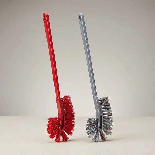 Red_And_Grey_Plastic_Double_Sided_Long_Handle_Cleaning_Brush_For_Toilets_Flushes_|_Pack_Of_2