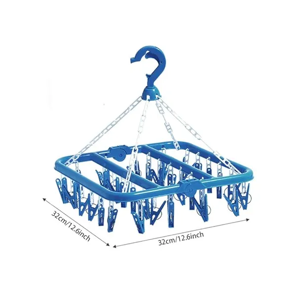 Blue_Plastic_Ceiling_Cloth_Dryer_Stand_With_32_Clips_Plastic_Cloth_Clips