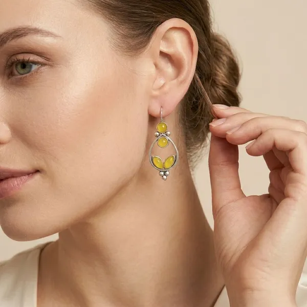 Yellow_Silver_Finish_Alloy_Small_Stone_Stud_Earring_For_Women_And_Girls