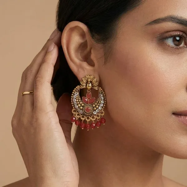 Red_Golden_Finish_Alloy_Round_Stud_Peacock_Earring_For_Women_And_Girls