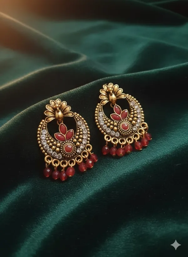 Red_Golden_Finish_Alloy_Round_Stud_Peacock_Earring_For_Women_And_Girls
