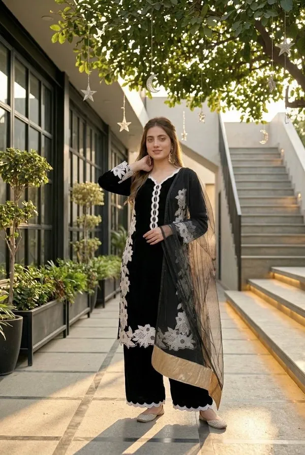 BLACK_DESIGNER_HEAVY_TOP_PLAZZO_SUIT_SET