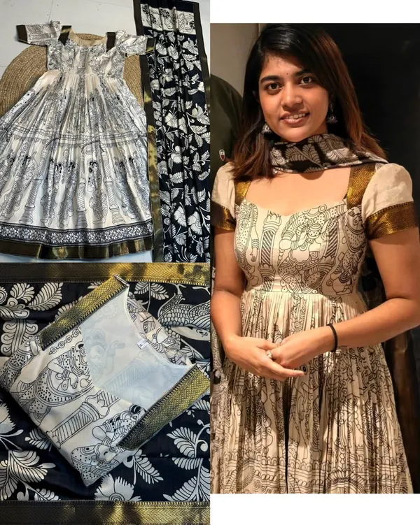 Bigboss_Ritu_choudhary_Ivory_kalamkari_Anarkali