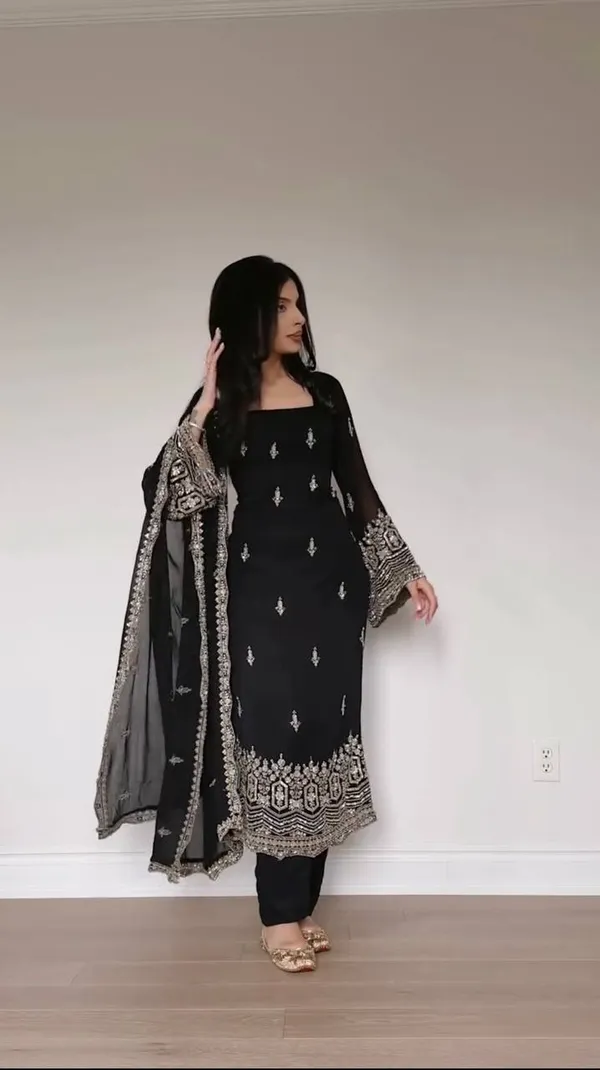 Black_Premium_Embroidered_Kurti_Set_with_Pant_&_Dupatta