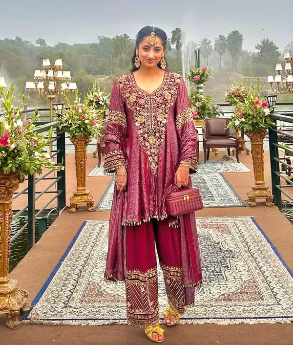 Deep_Plum_Designer_Heavy_Embroidery_Sequence_Fancy_Patch_Work_With_Plazzo_Suit_Set