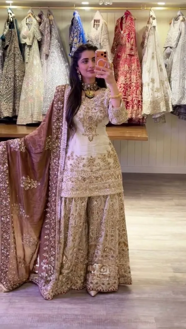 Designer_Heavy_Natural_Silk_Embroidered_Chine_Sequence_Work_Sharara_Suit_Set