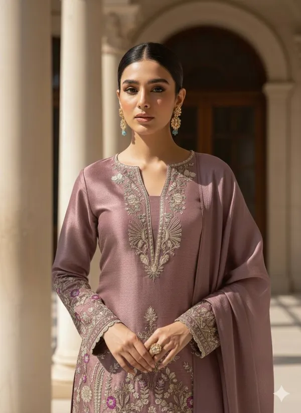Mauve_Pink_Designer_Wear_Jimmy_Choo_Embroidered_Top_-_Farsi_Salwaar_And_Dupatta_Suit_Set