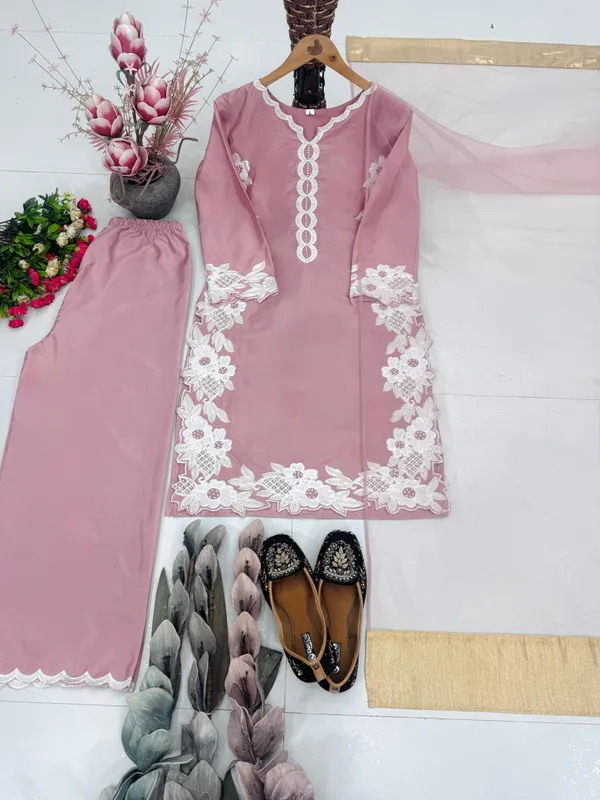 PEACH_DESIGNER_HEAVY_TOP_PLAZZO_SUIT_SET
