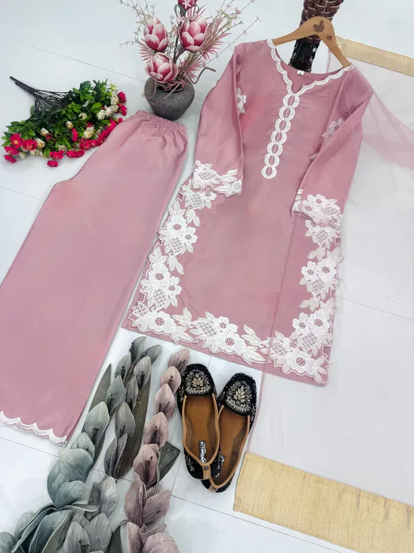 PEACH_DESIGNER_HEAVY_TOP_PLAZZO_SUIT_SET
