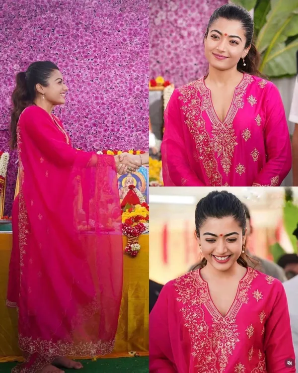Rashmika_Mandanna_Rani_Pink_Premium_Embroidered_Kurti_Set