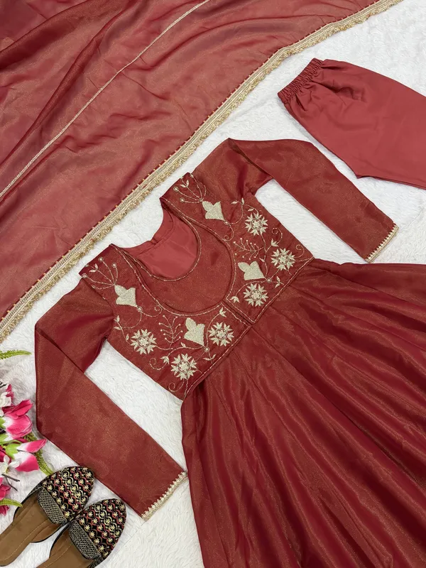 Rust_Marron_Designer_Maxi_Anarkali_Suit