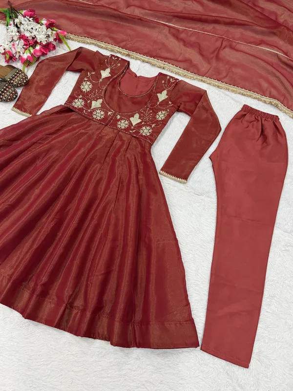 Rust_Marron_Designer_Maxi_Anarkali_Suit