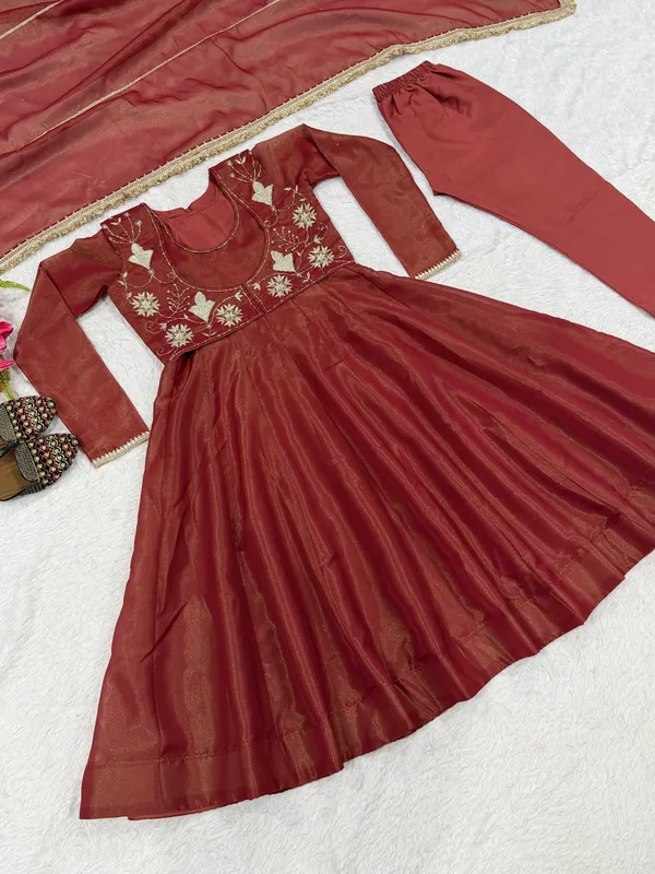 Rust_Marron_Designer_Maxi_Anarkali_Suit
