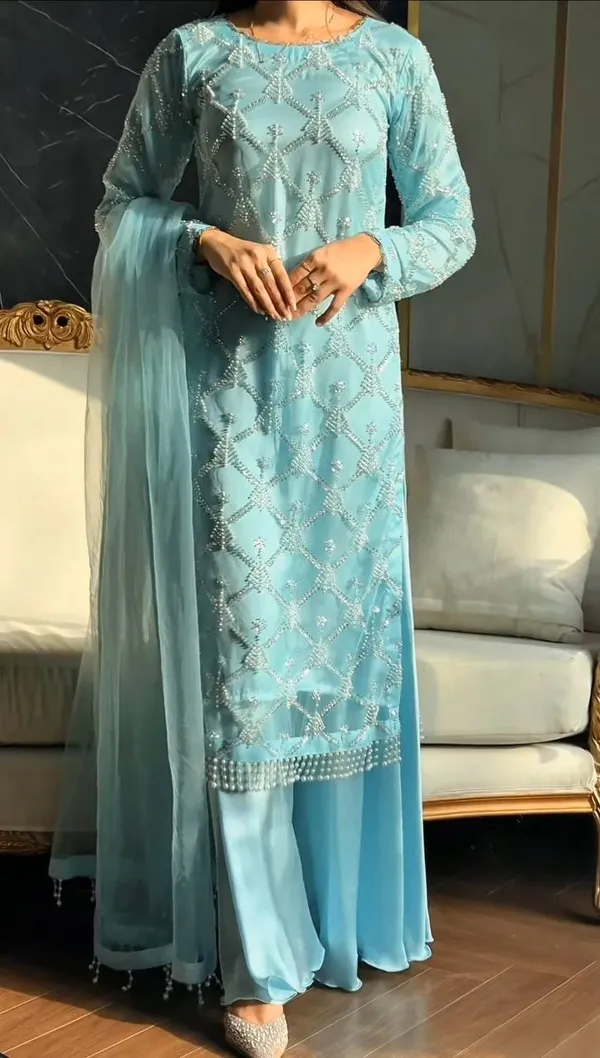 Sky_Blue_Designer_Heavy_EmbroIdery_Sequence__Sharara_Set_For_Weddings_&_Party_Wear