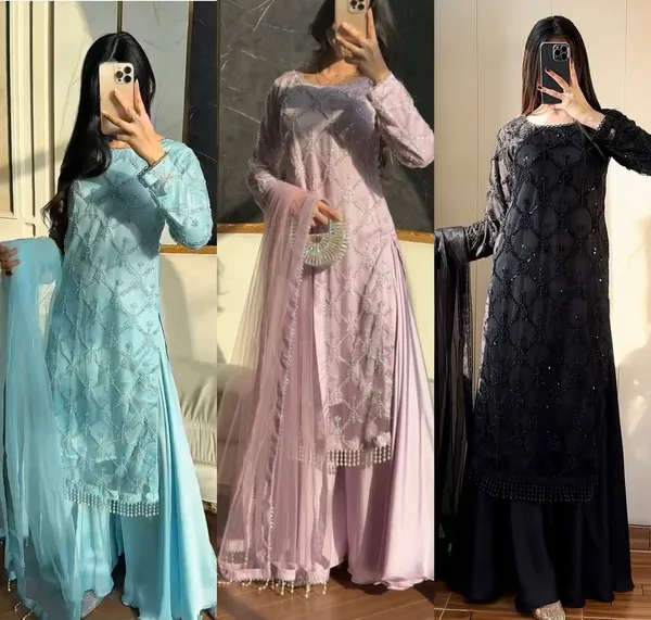 Sky_Blue_Designer_Heavy_EmbroIdery_Sequence__Sharara_Set_For_Weddings_&_Party_Wear