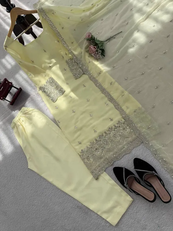 Yellow_Premium_Embroidered_Kurti_Set_with_Pant_&_Dupatta