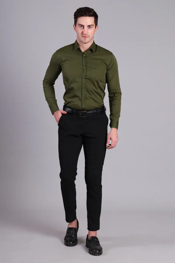 Olive_Green_Cotton_Full_Sleeve_Formal_Shirt_For_Men