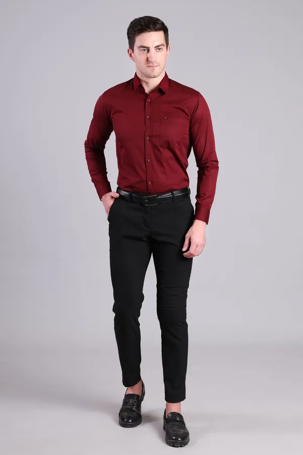 Maroon_Twill_Full_Sleeve_Formal_Shirt_For_Men