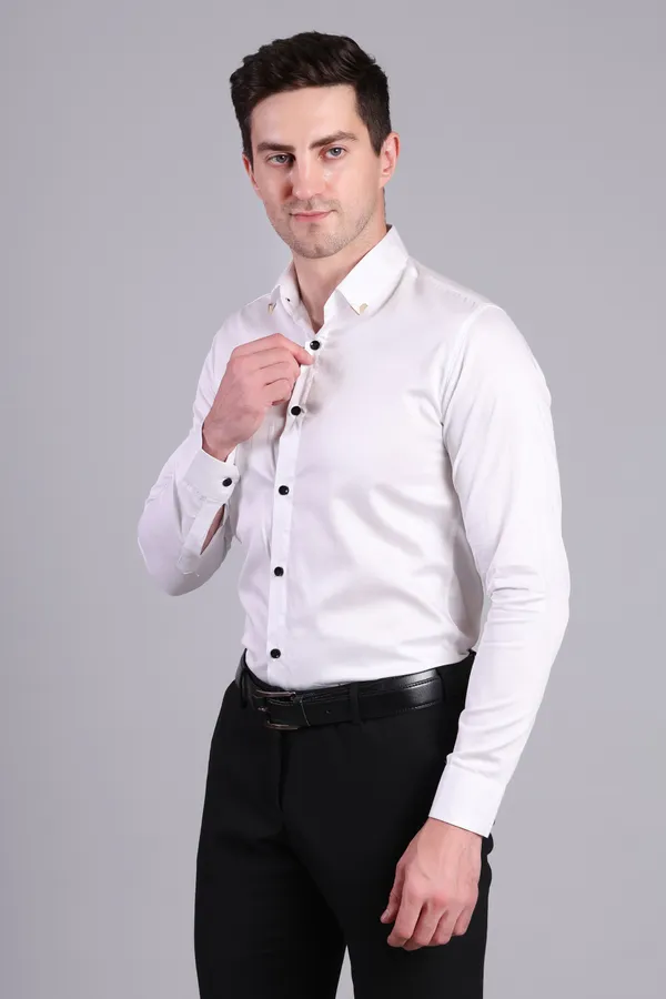 White_Satin_Formal_Shirt_With_Black_Button_Detailing_For_Men