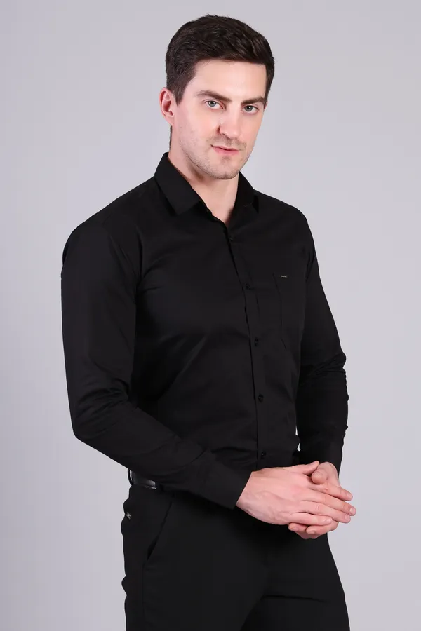 Black_Calvery_Tweel_Premium_Fabric_Shirt_For_Men