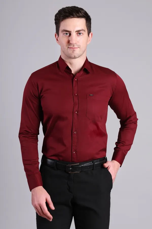 Maroon_Twill_Full_Sleeve_Formal_Shirt_For_Men