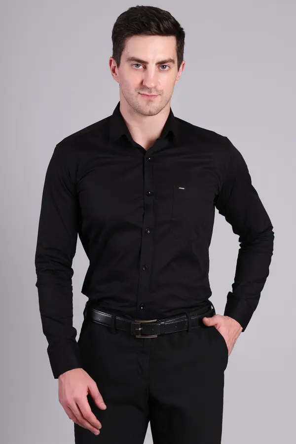 Black_Cotton_Formal_Long_Sleeve_Shirt_For_Men