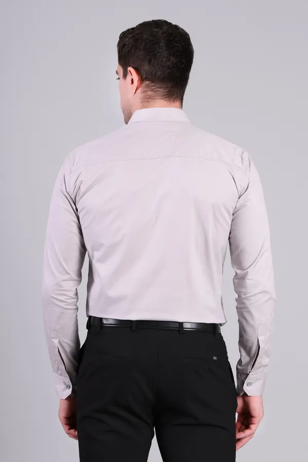 Calvery_tweel_Light_Grey_Cotton_Formal_Long_Sleeve_Shirt_For_Men