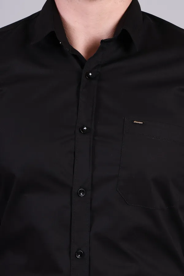 Black_Cotton_Formal_Long_Sleeve_Shirt_For_Men