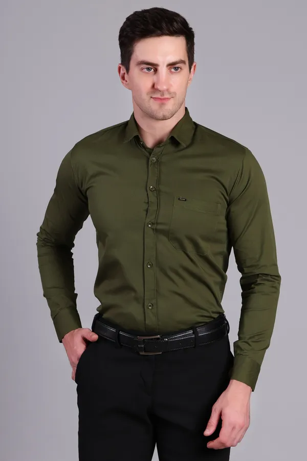 Olive_Green_Cotton_Full_Sleeve_Formal_Shirt_For_Men