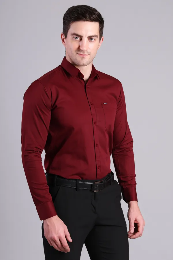 Maroon_Twill_Full_Sleeve_Formal_Shirt_For_Men