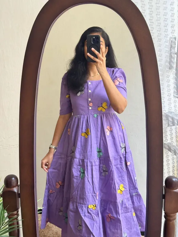 Purple_Pure_Cotton_Printed_Choker_Neck_Kurta_For_Women